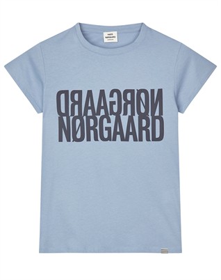 Single Cotton Tuvina Logo T-shirt - Faded Denim